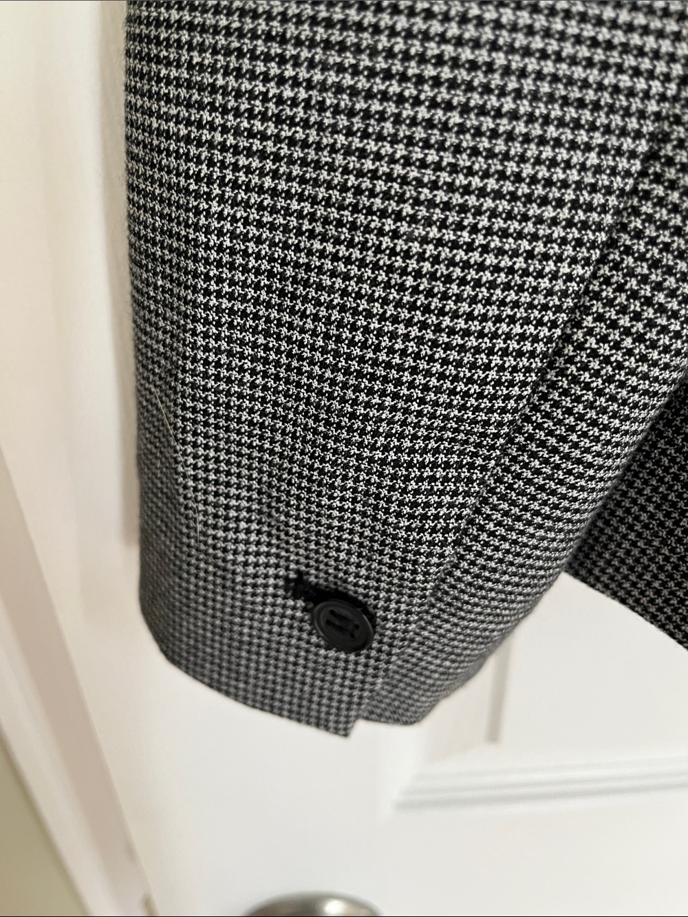 Zara Collarless Houndstooth Blazet - Picture 5 of 6